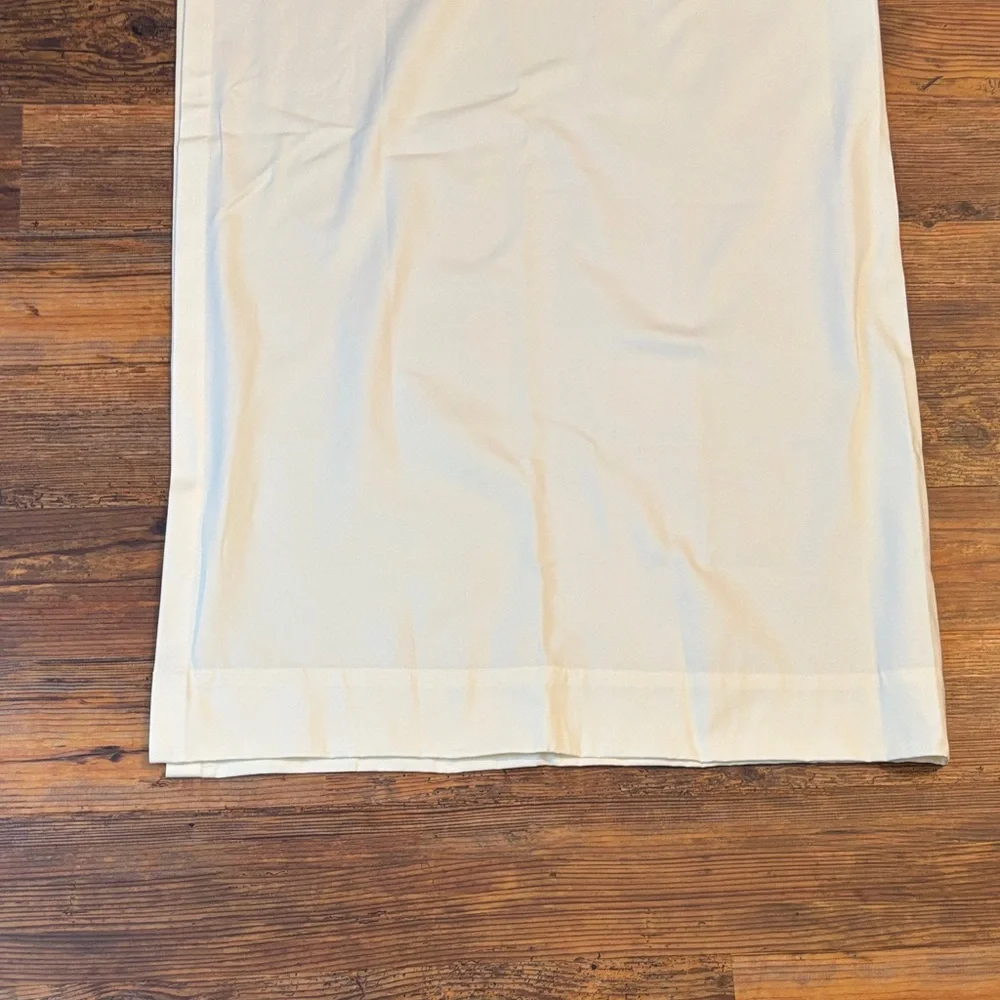 Pottery Barn 2 Cream Cotton Curtain Panels 107”